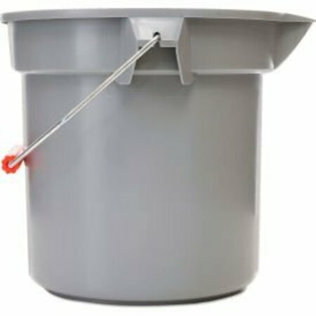 RUBBERMAID COMMERCIAL Rubbermaid¬Æ Brute 14 Qt. Plastic Round Utility Bucket 12" Dia x 11-1/4"H, Gray - RCP261400GY FG261400 GRAY